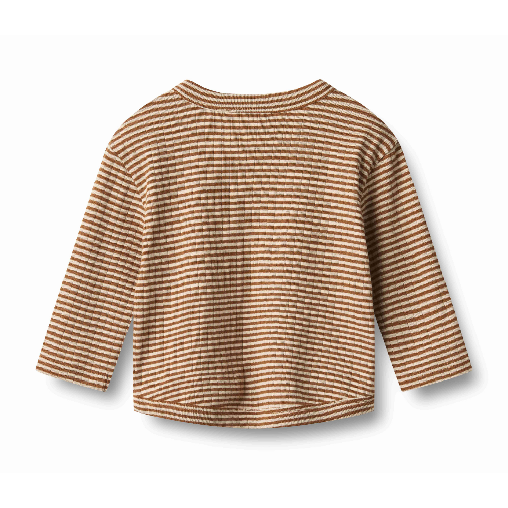 Osvald Long Sleeve Shirt in Warm Hazel Stripe