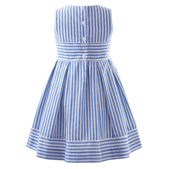 Oxford Stripe Pleated Dress back