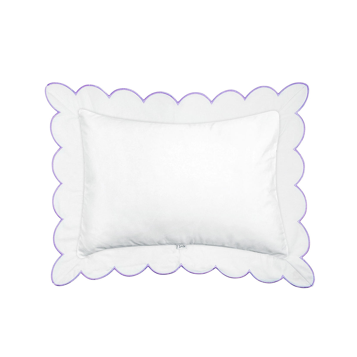 Scalloped Trim Pillow in Lavender
