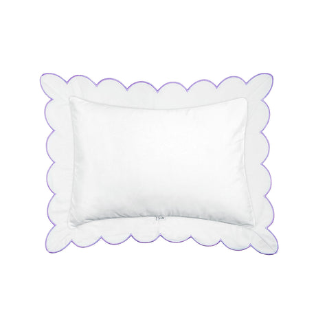 Scalloped Trim Pillow in Lavender