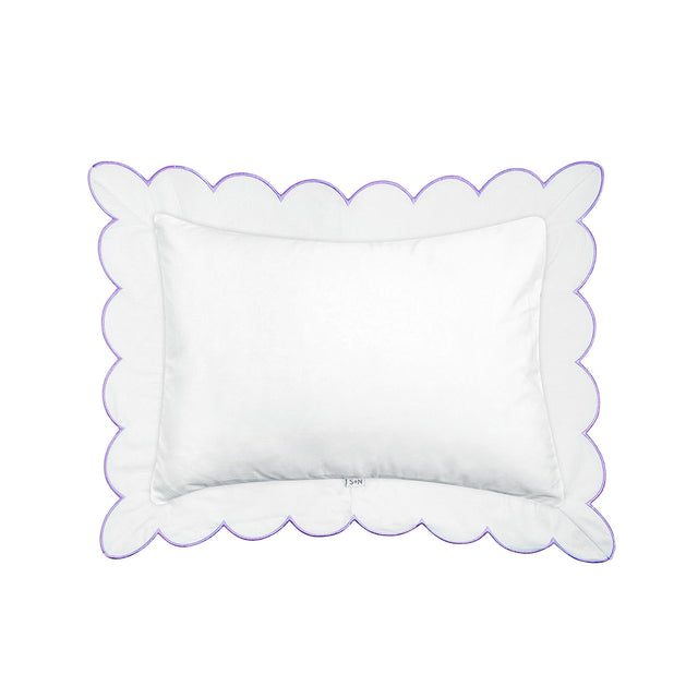 Scalloped Trim Pillow in Lavender