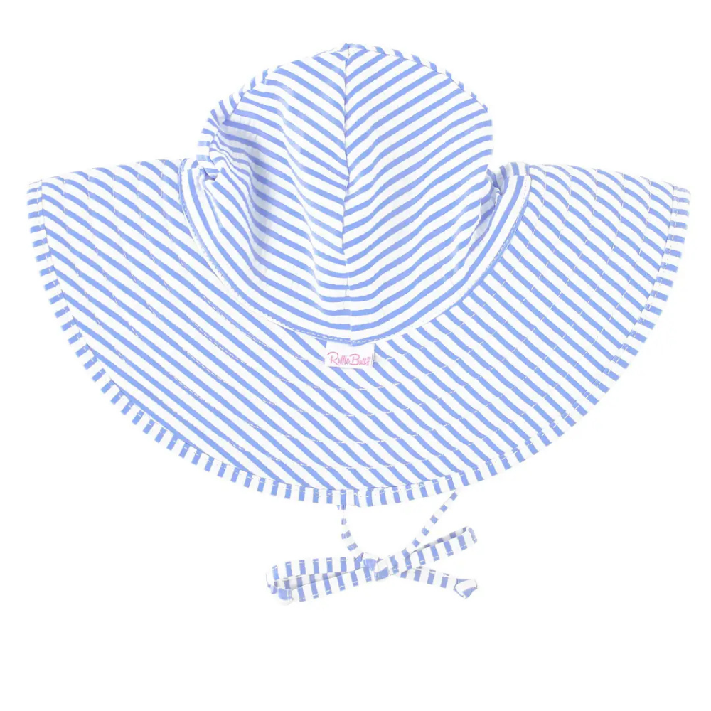 Periwinkle Blue Seersucker Swim Hat