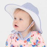 Periwinkle Blue Seersucker Swim Hat