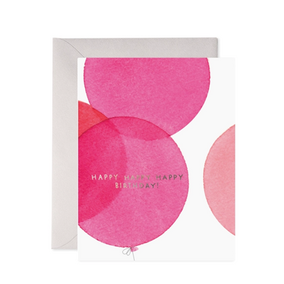 Pink Balloons Card front