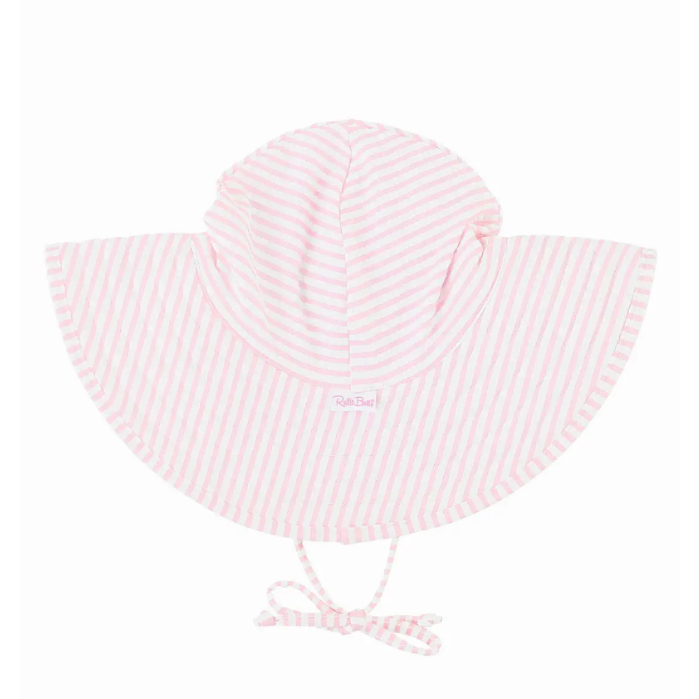 Pink Seersucker Swim Hat