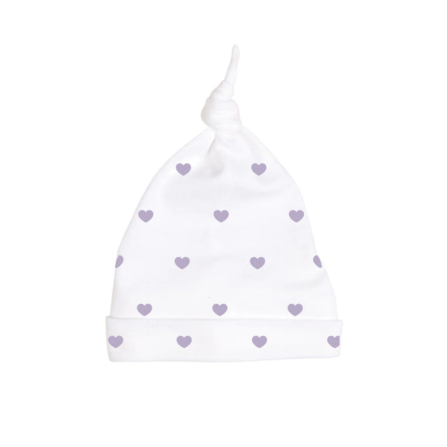 Lavender Love Top-Knot Receiving Hat