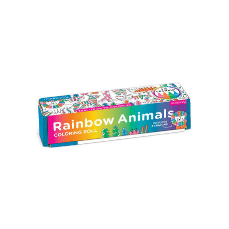 Rainbow Animals coloring box on white background