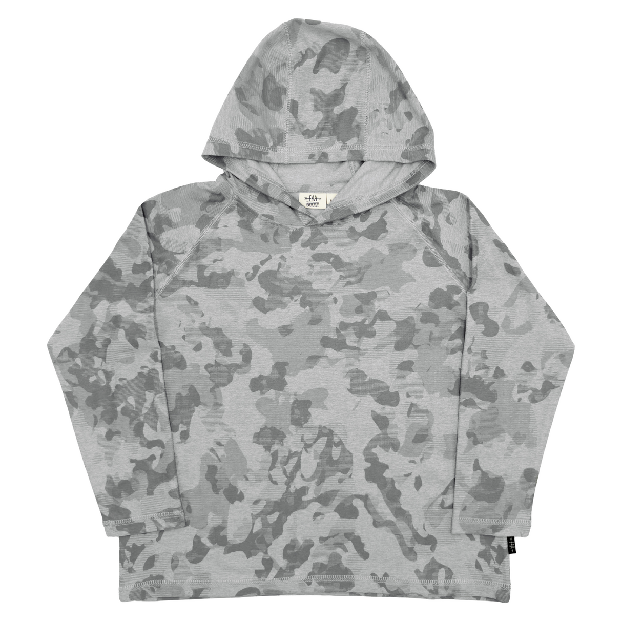 grey camo hoodie on white background