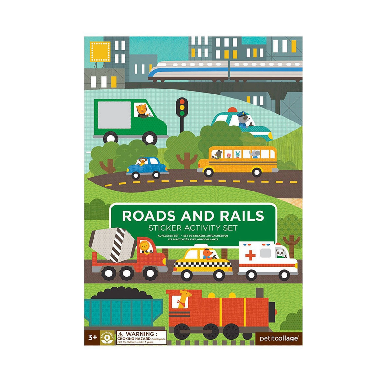 Roads and rails book on white background