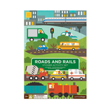 Roads and rails book on white background