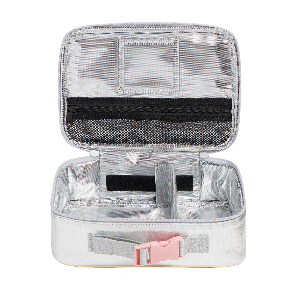 Rodgers Lunch Box in Metallic Pink/Silver
