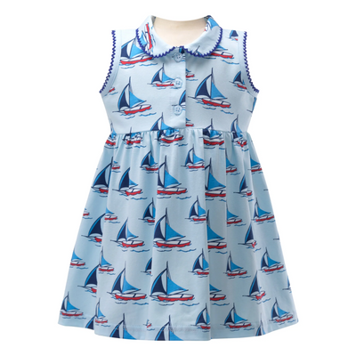 Sailboat Jersey Dress front