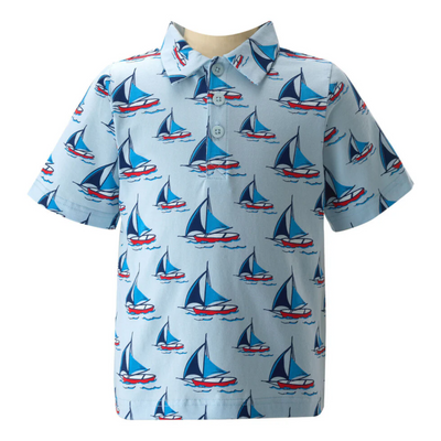 Sailboat Polo Shirt front