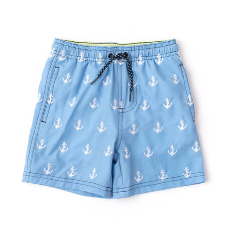 H2O Appearing Embroidered Trunks - Blue Anchor