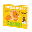 Yellow book with animals on white background