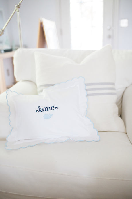 Large Scalloped Pillow in Lavender