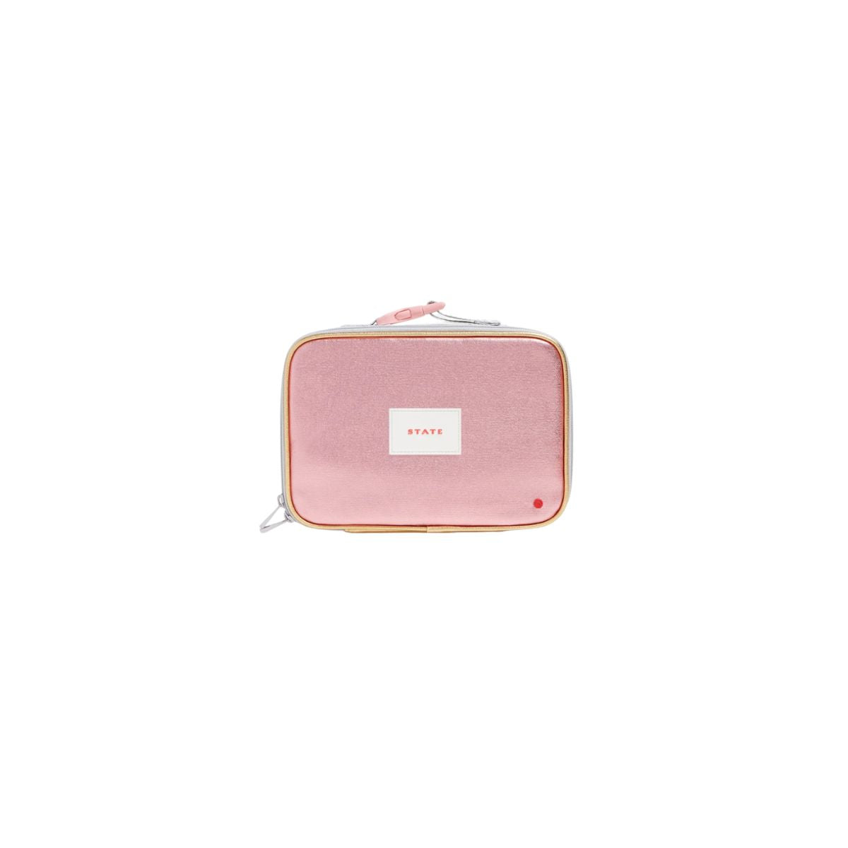 Rodgers Lunch Box in Metallic Pink/Silver
