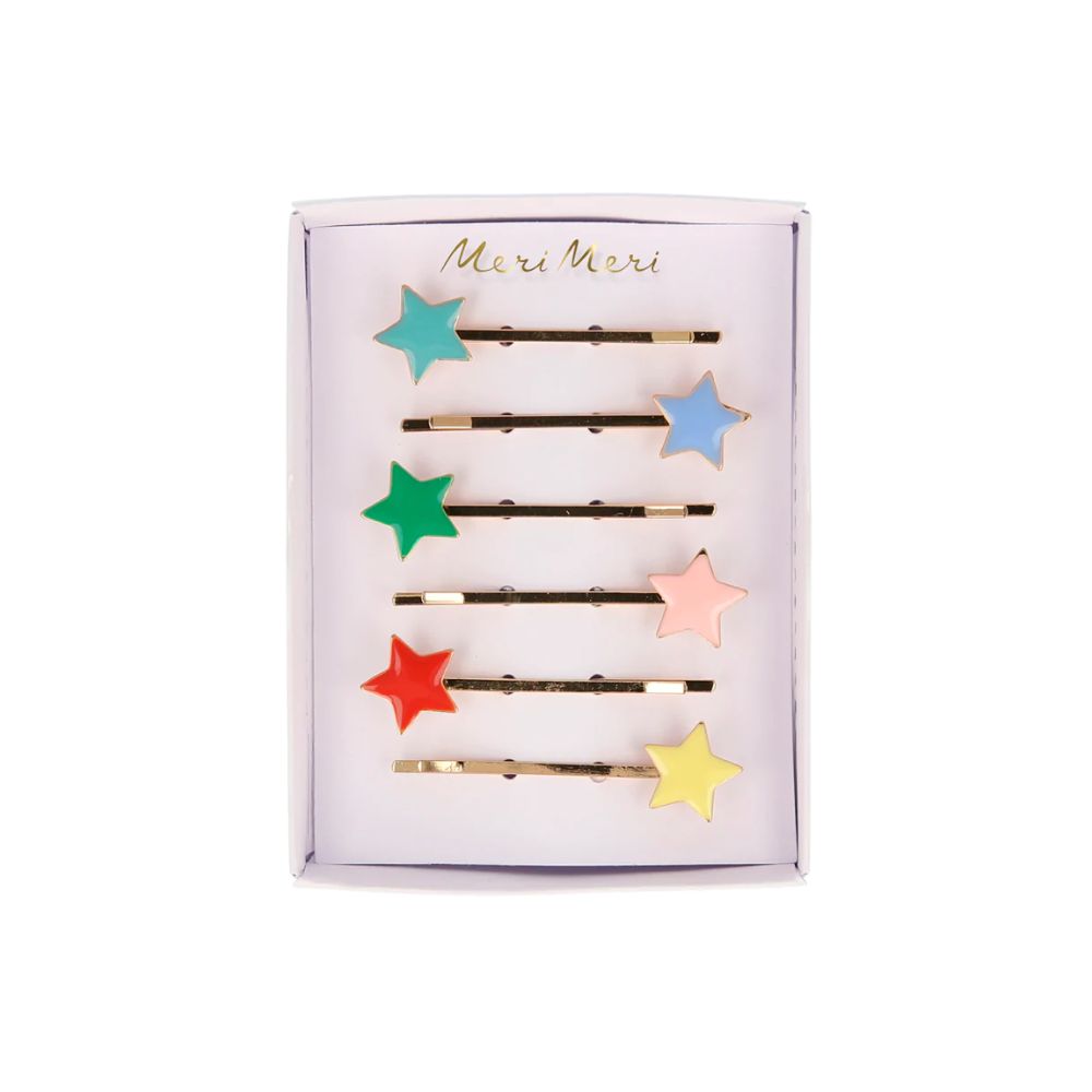 Enamel Star Hair Slides