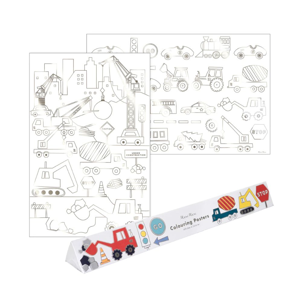 Construction Coloring Posters