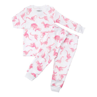 dino-mite pajamas in pink
