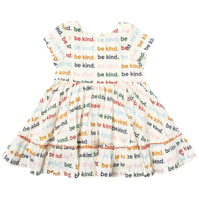 dress with be kind text on it