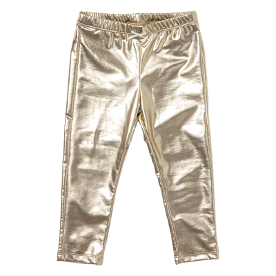 gold lame legging