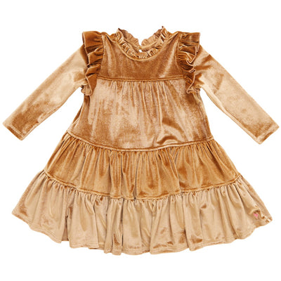 gold velour dress