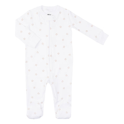 tiny stars zipper romper in desert