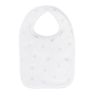 tiny stars bib in pink