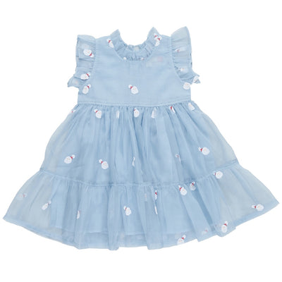 organza light blue santa dress