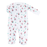 candy cane santa zipper romper