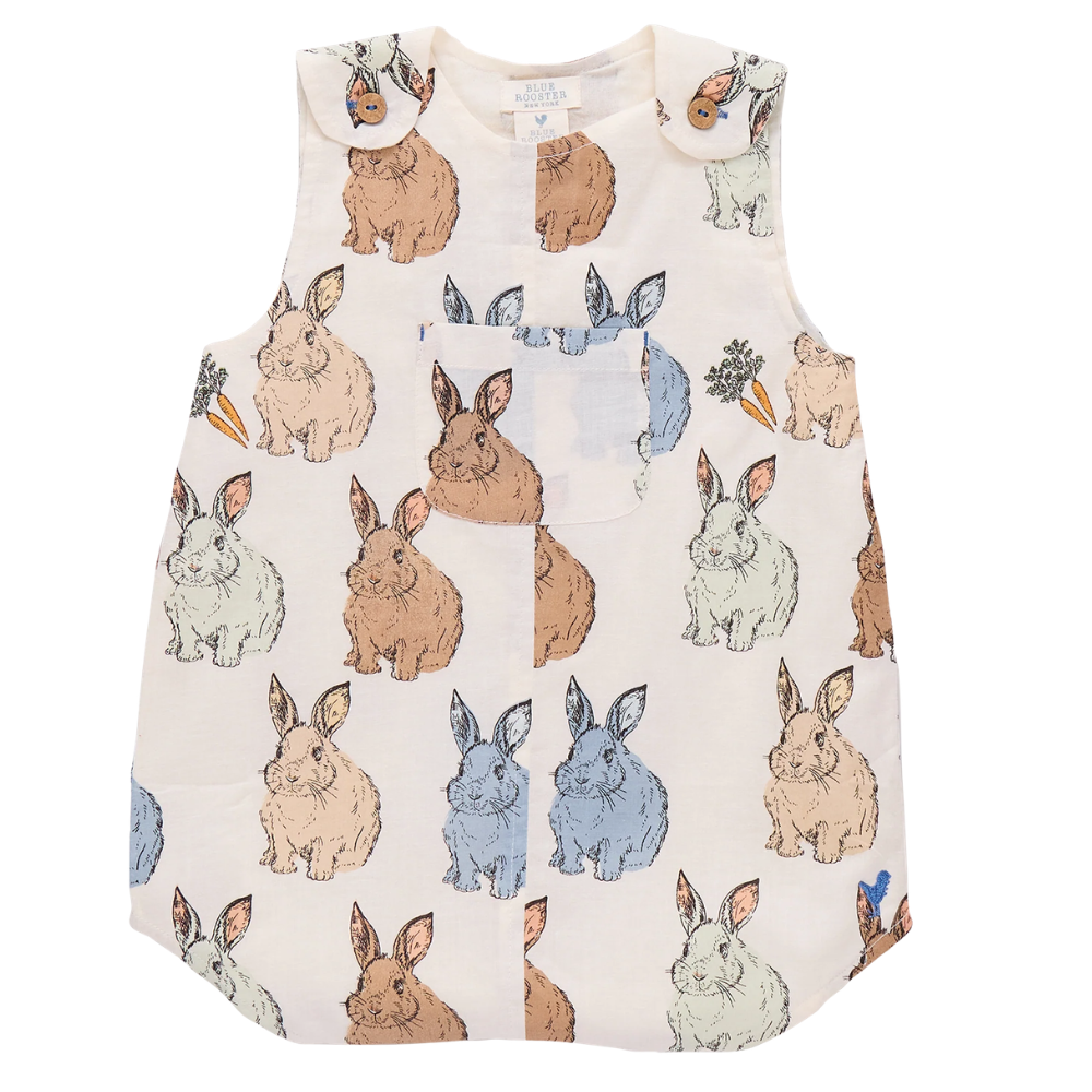 Baby Noah Jumper - Blue Vintage Bunnies