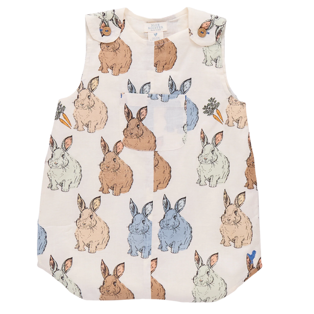 Baby Noah Jumper - Blue Vintage Bunnies