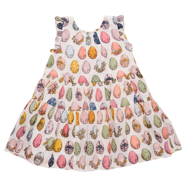 Eloise Ruffle Dress - Multi Eggs