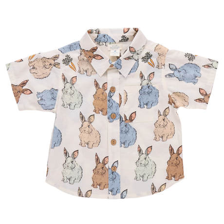 Jack Shirt - Blue Vintage Bunnies