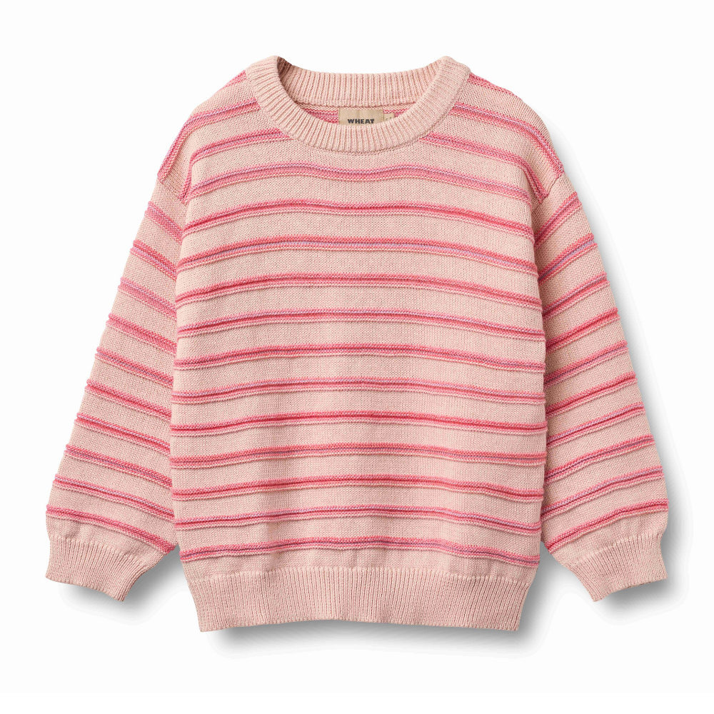 Harlow Jacquard Pullover in Powder Stripe