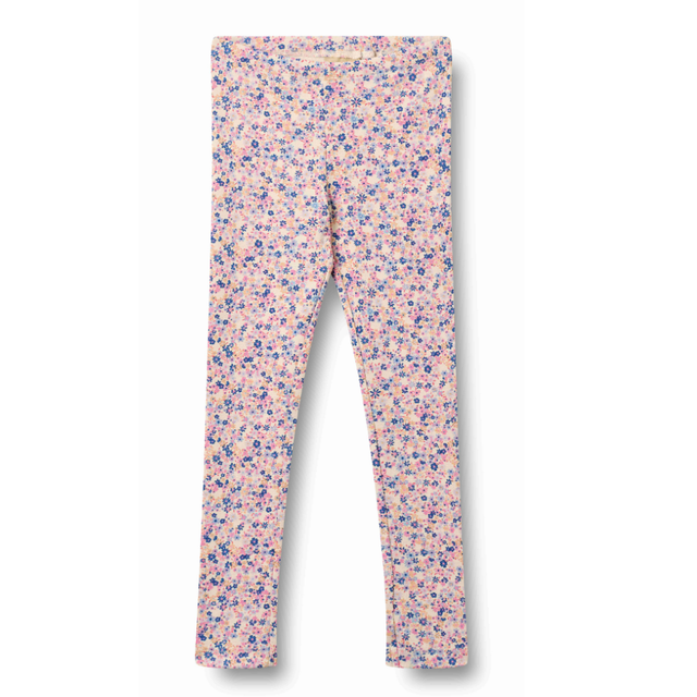 Jules Jersey Leggings in Pink Blue Flowers