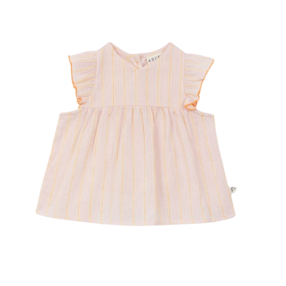 Baby Blouse in Rose/Neon Stripe