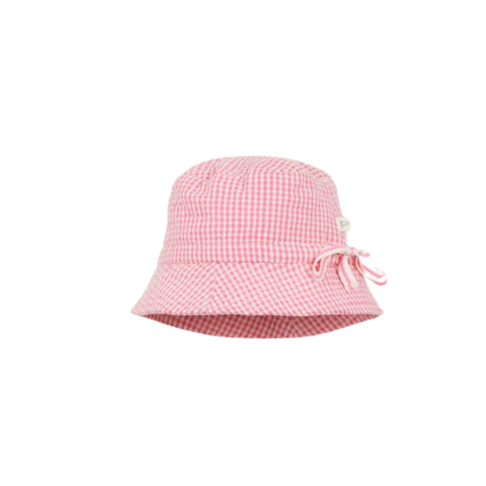 Baby Gingham Hat in Rose