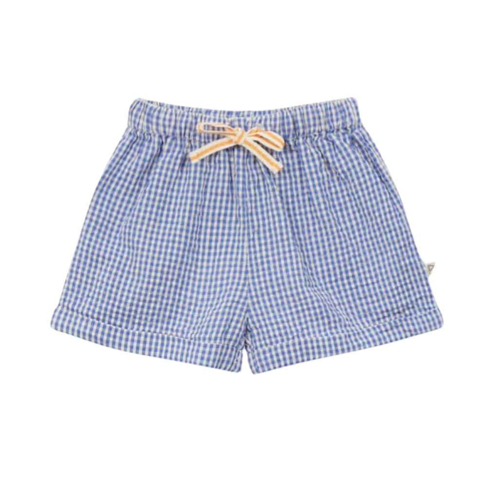 Baby Gingham Shorts in Cobalt