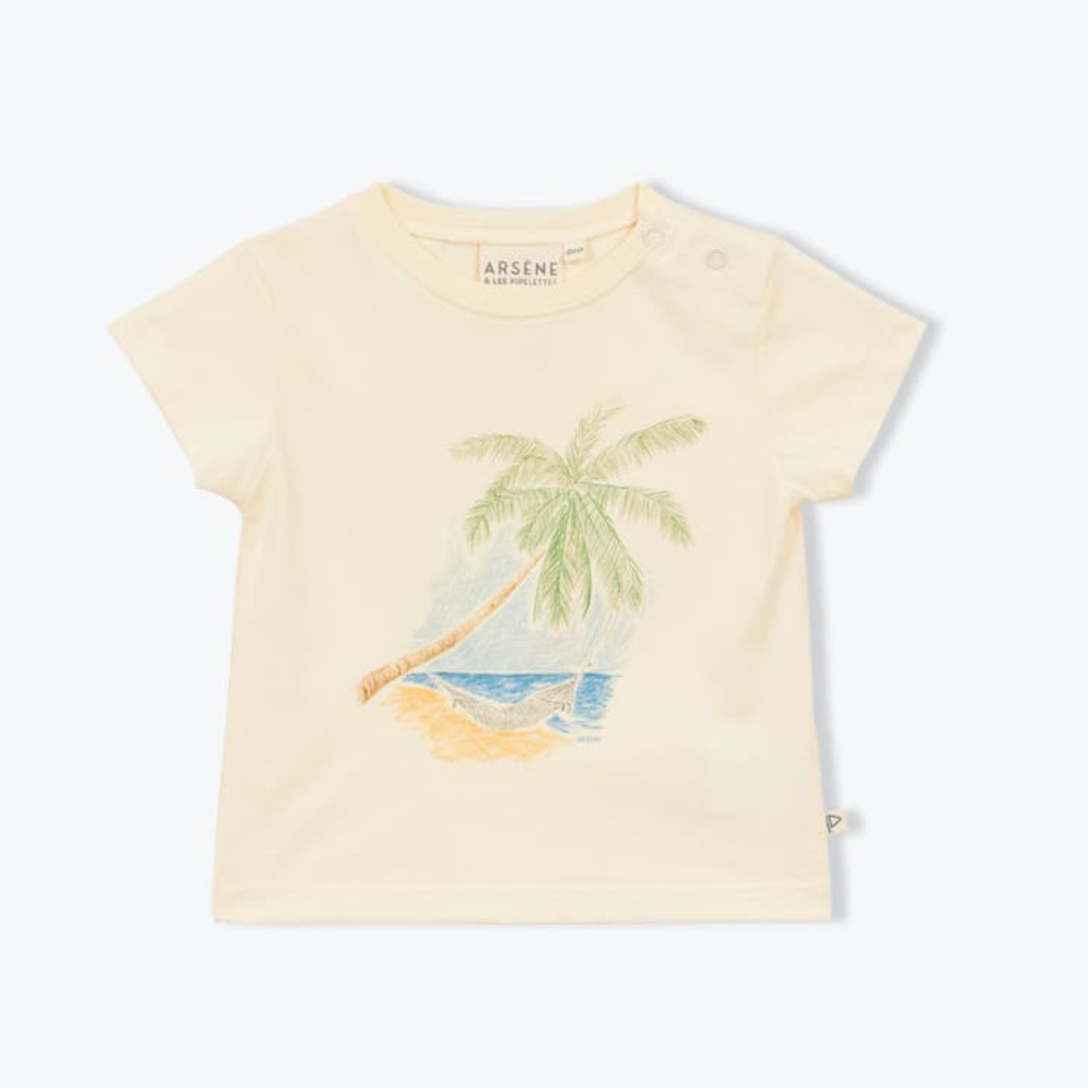 Baby Palm Tree T-Shirt in Ecru