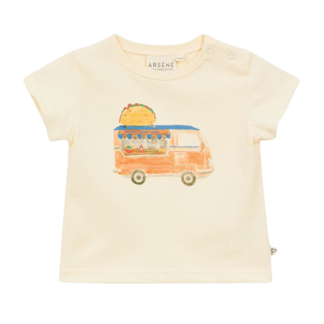 Baby Taco Truck T-shirt in Ecru