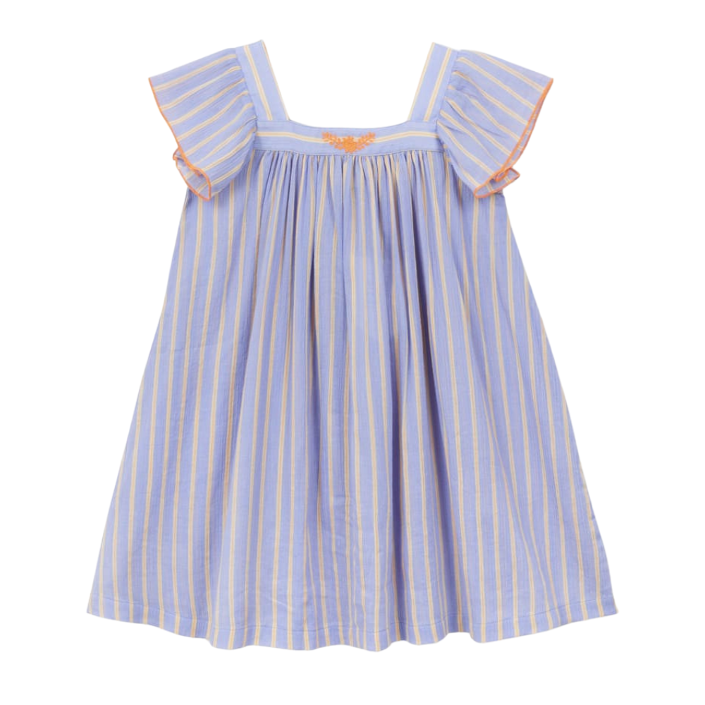 Dress in Lavender/Neon Stripe