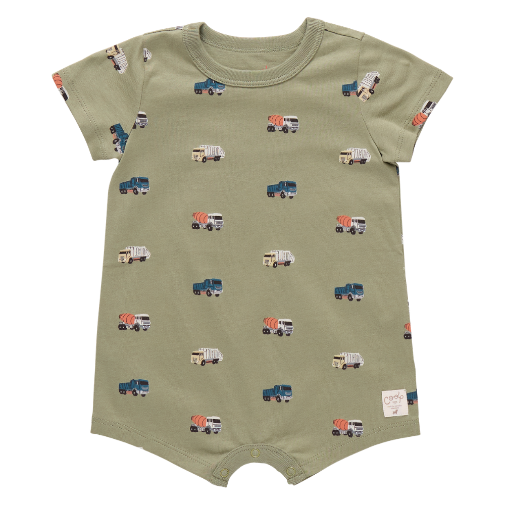 Baby Adventure Romper - Trucks