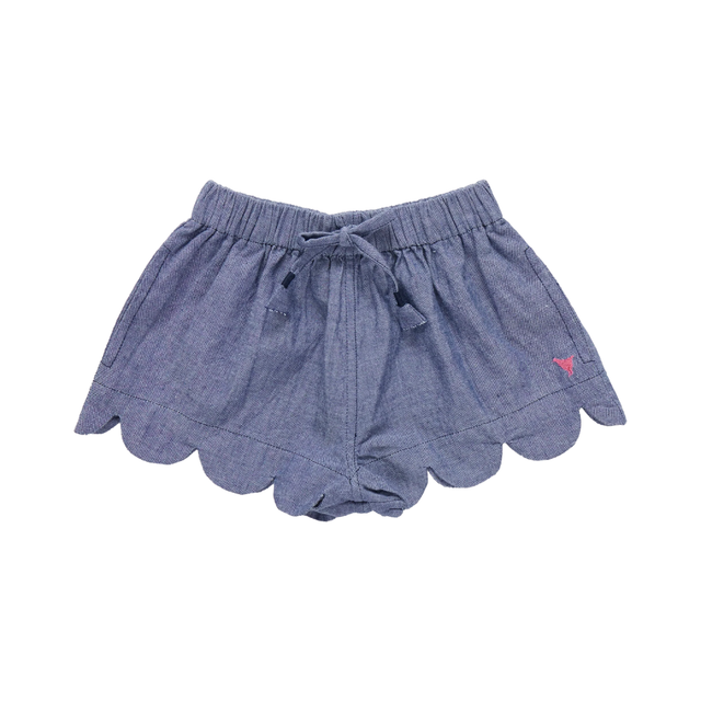 Scallop Short - Chambray