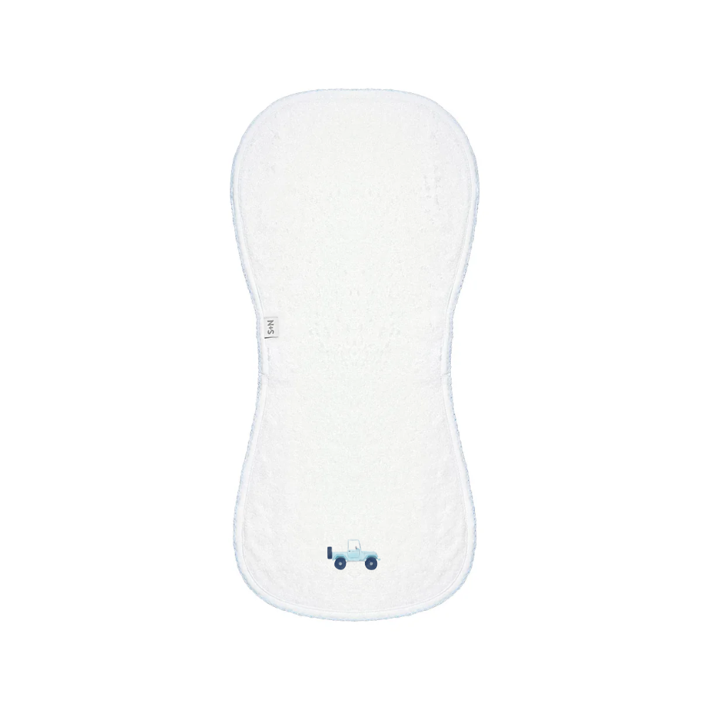 Embroidered Baby Burp Cloth in Coastal Cruiser