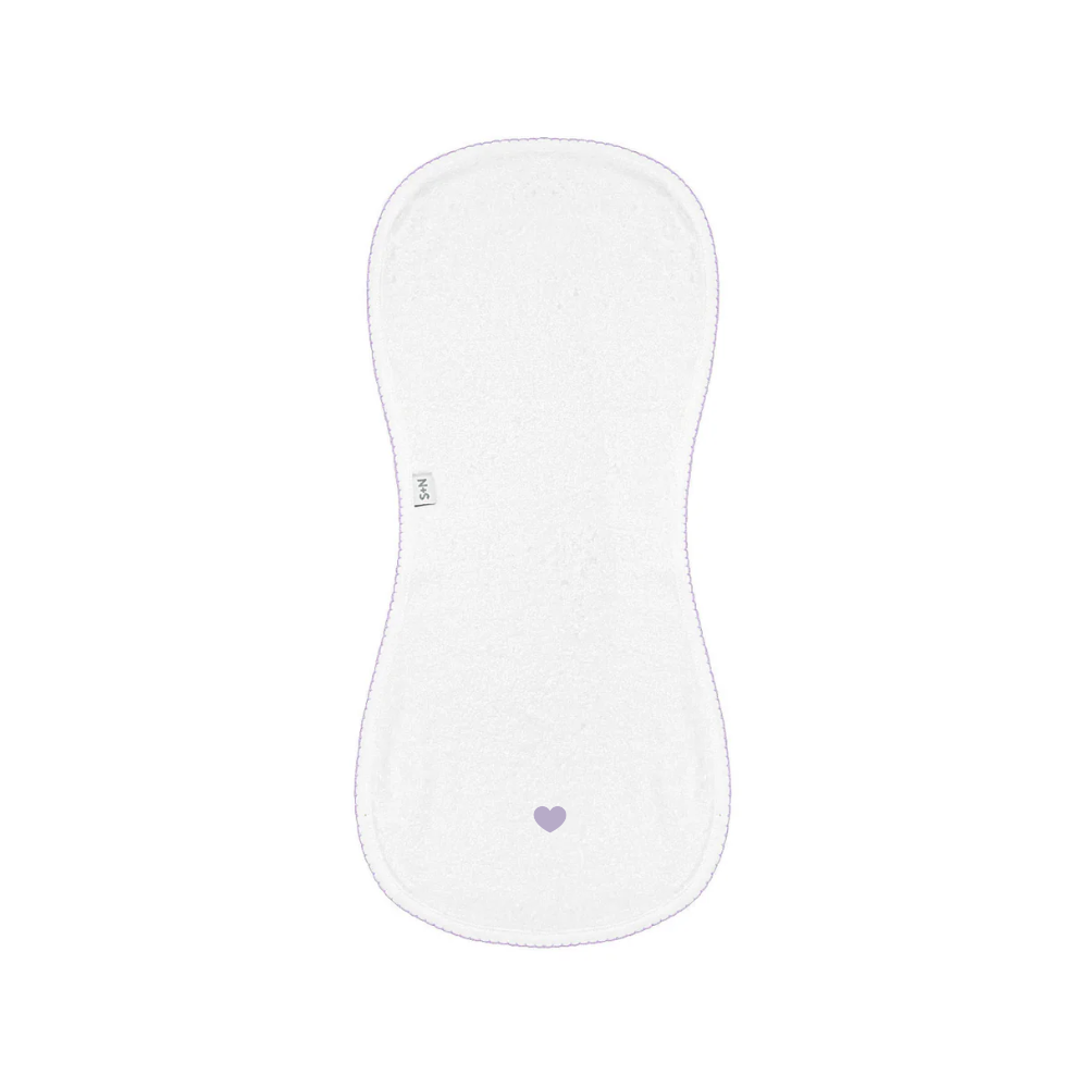 Embroidered Baby Burp Cloth in Lavender Love
