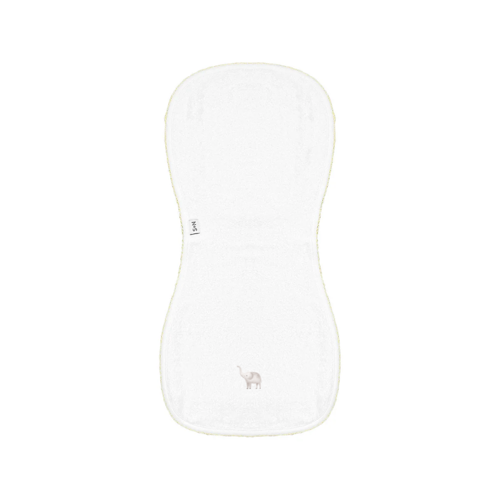 Embroidered Baby Burp Cloth in Safari Stroll
