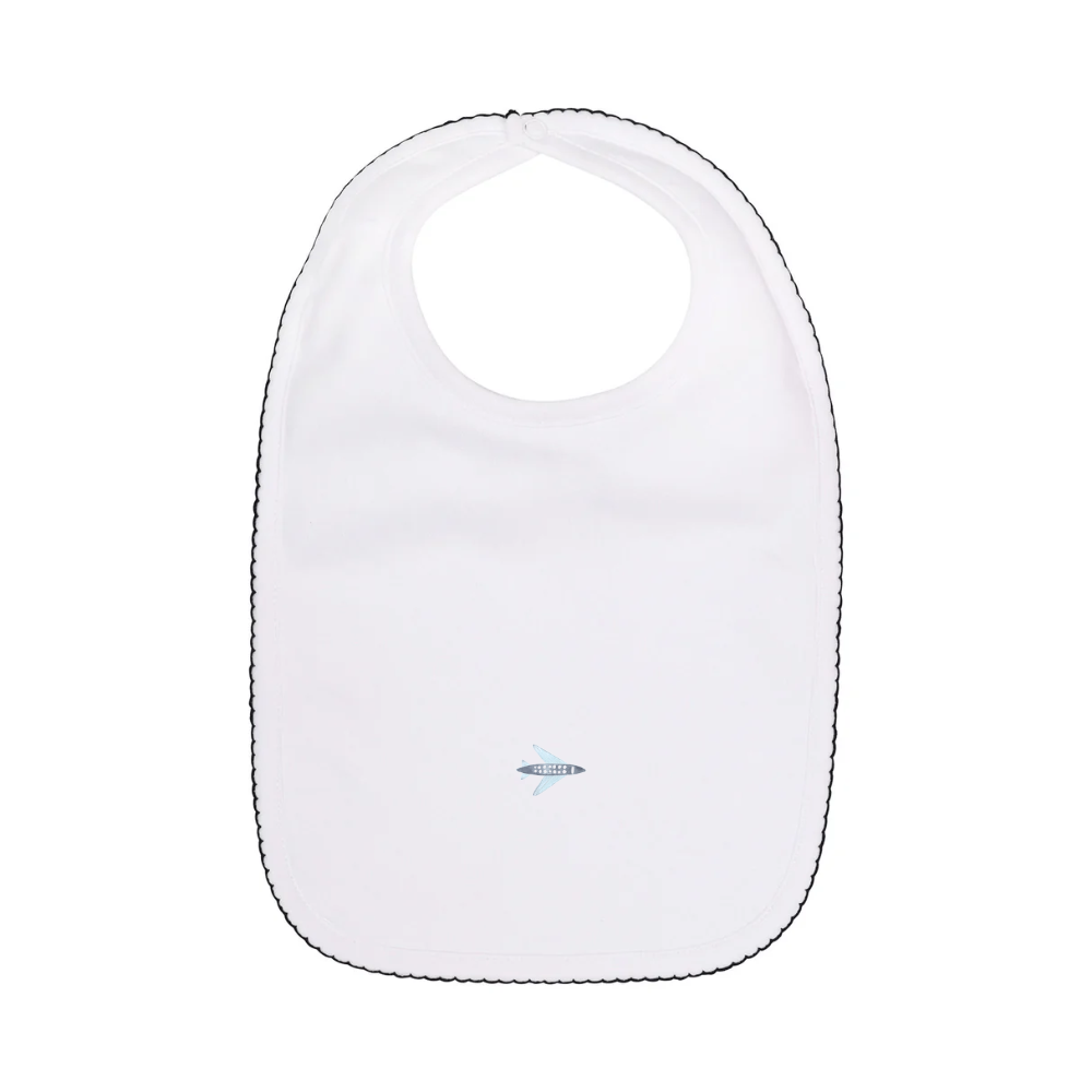 Embroidered Bib - Airplane