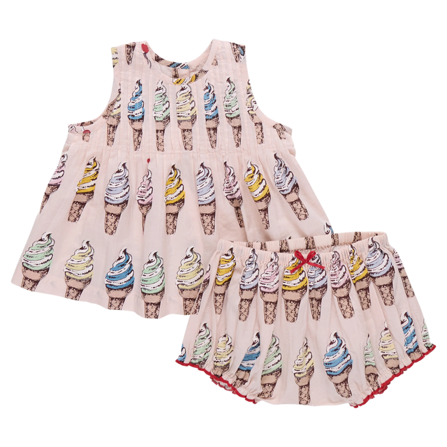 Baby Jaipur 2-Piece Set - Pink Soft Serve